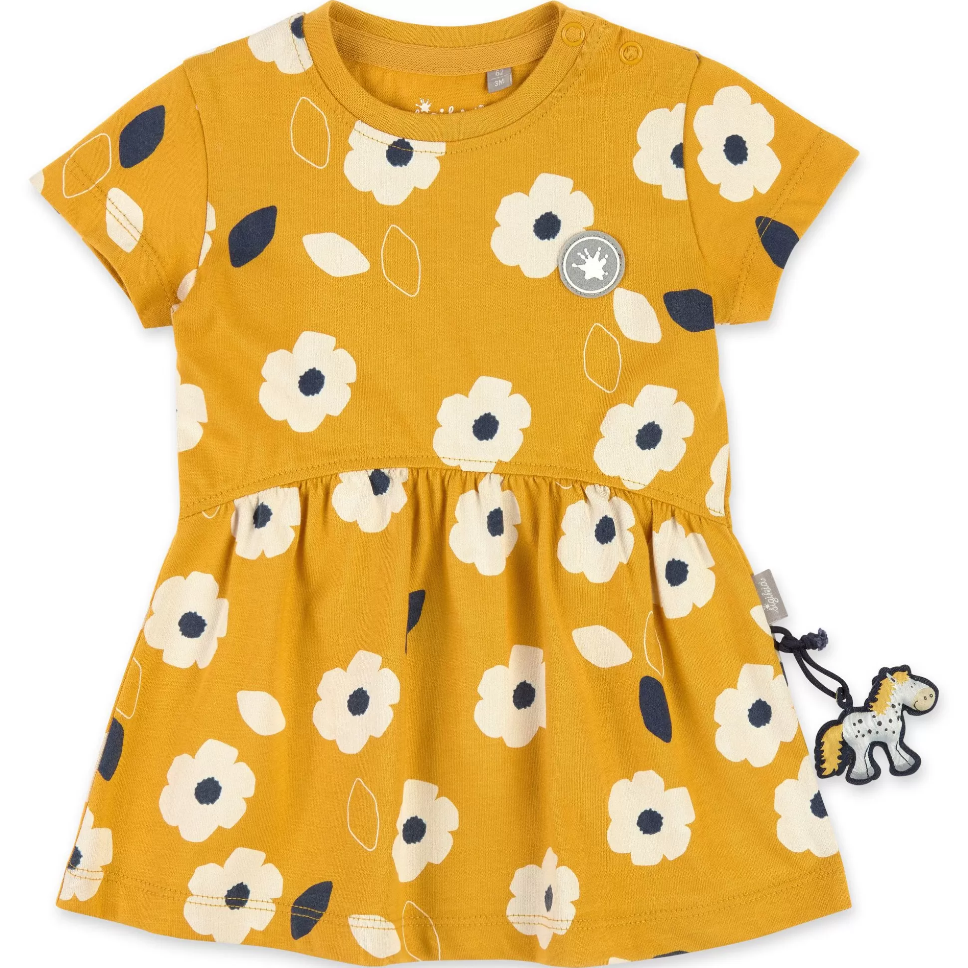 Bebe Sigikid Baby Kleid Gelb Mit Weisen Blumchen