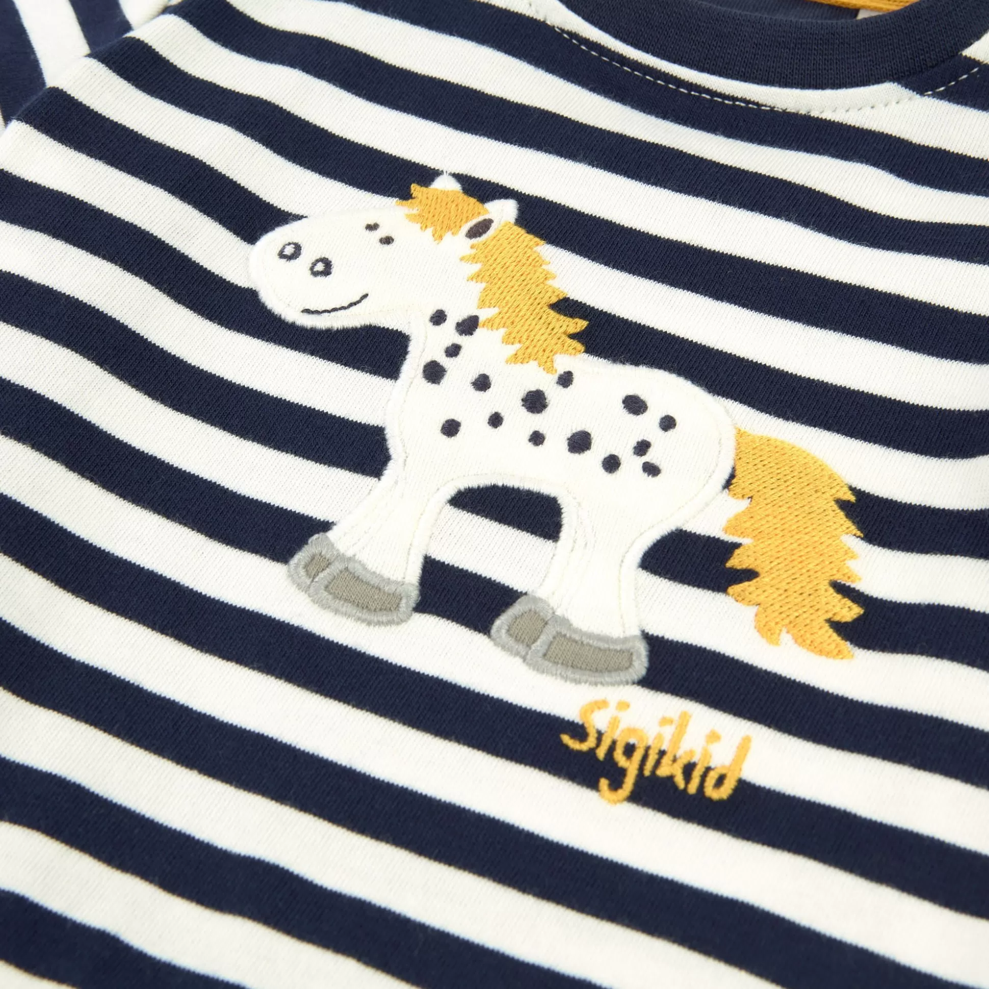 Bebe Sigikid Baby Kleid Pony, Blau-Weis Geringelt