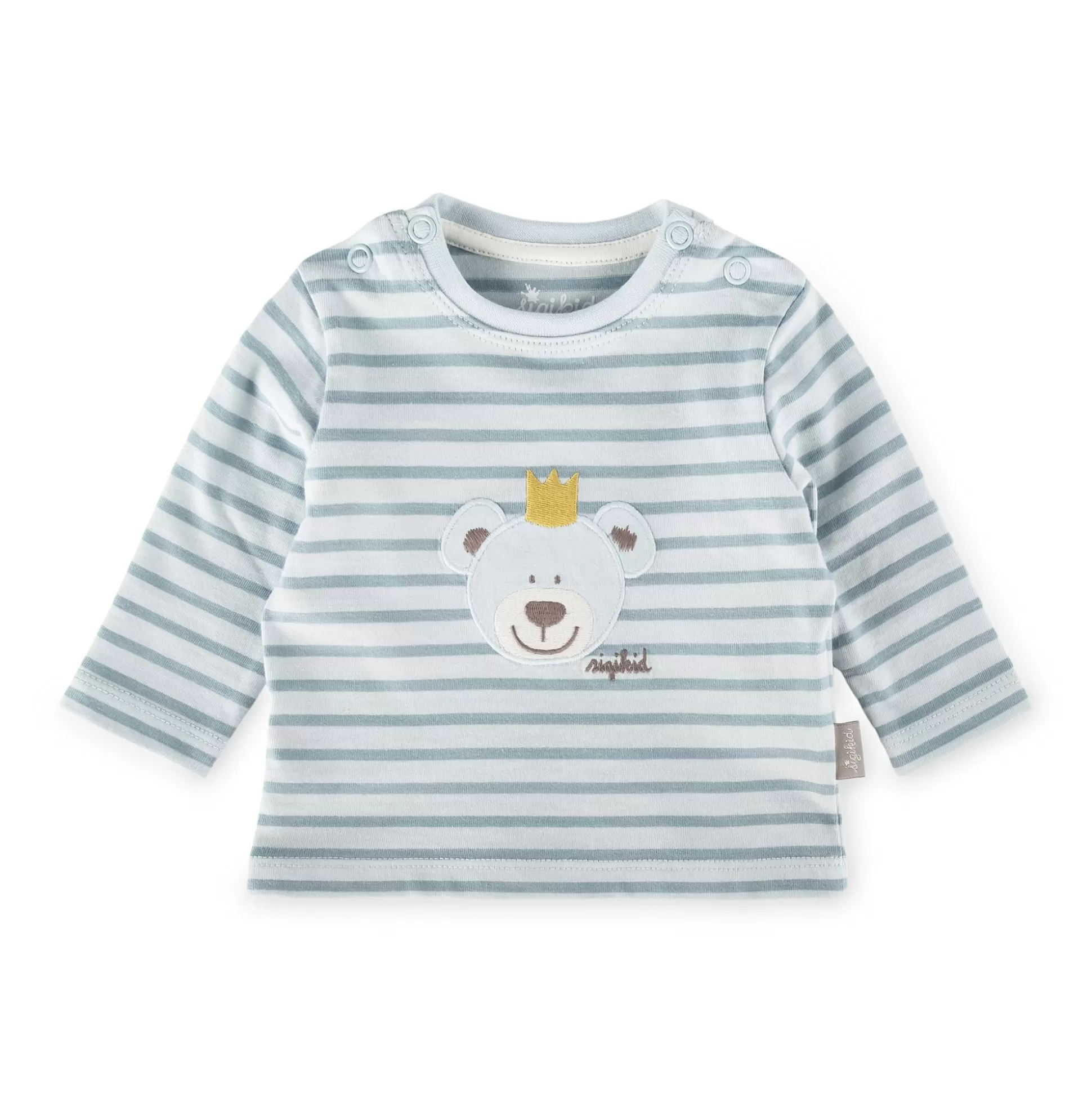 Bebe Sigikid Baby Langarm Ringelshirt Kronchen Bar, Blau