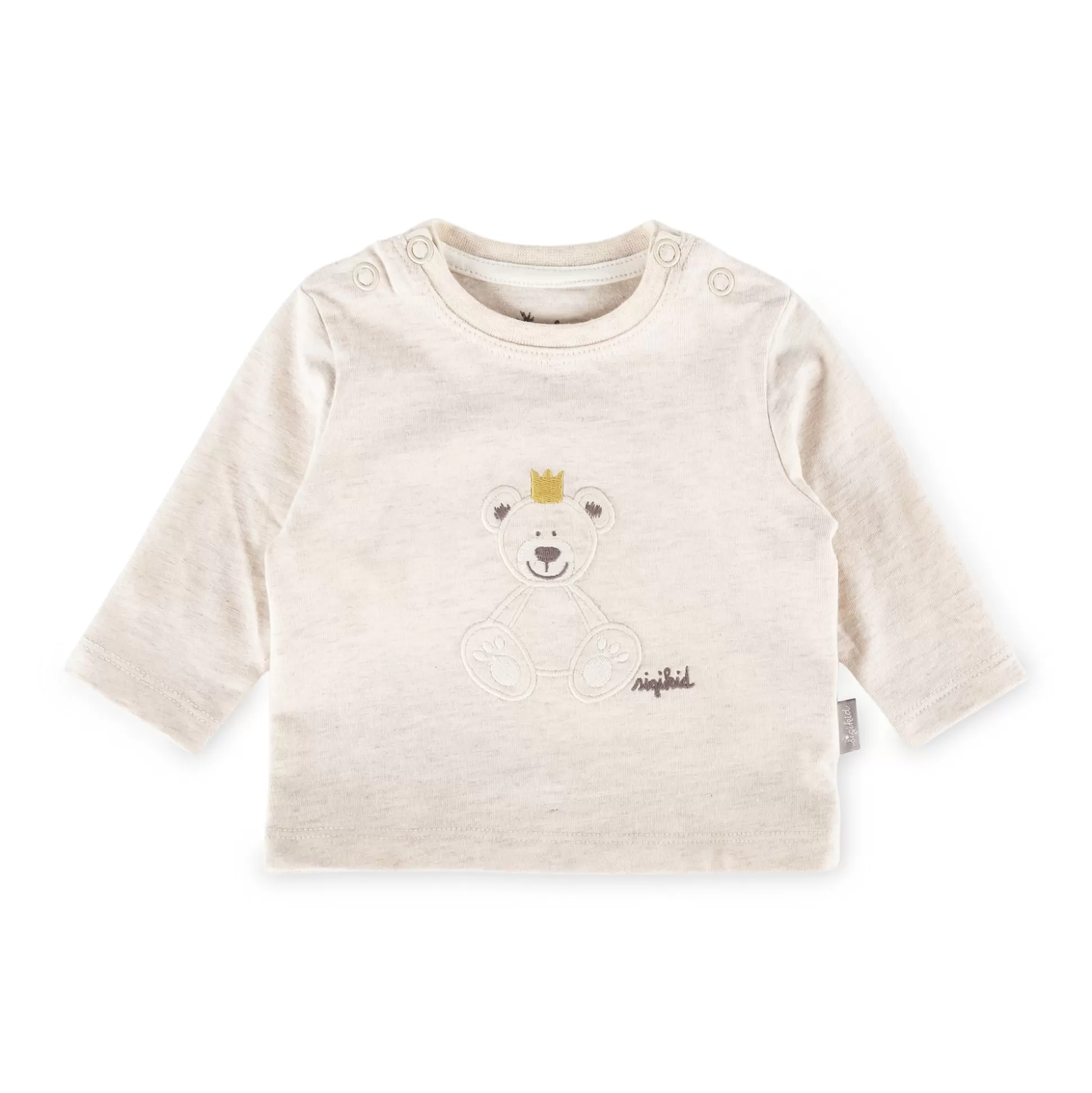 Bebe Sigikid Baby Langarmshirt Kronchen Bar, Beige