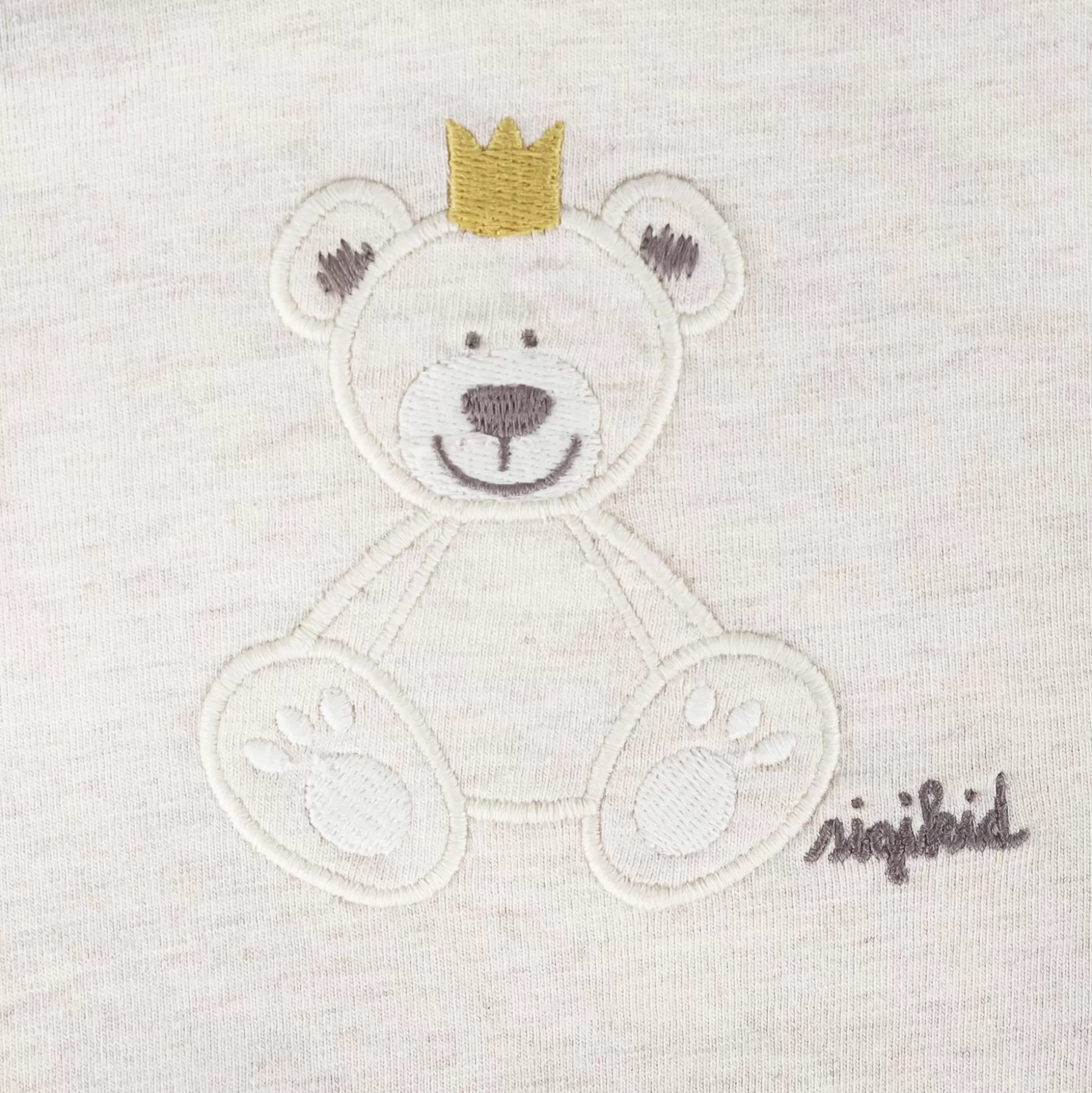 Bebe Sigikid Baby Langarmshirt Kronchen Bar, Beige