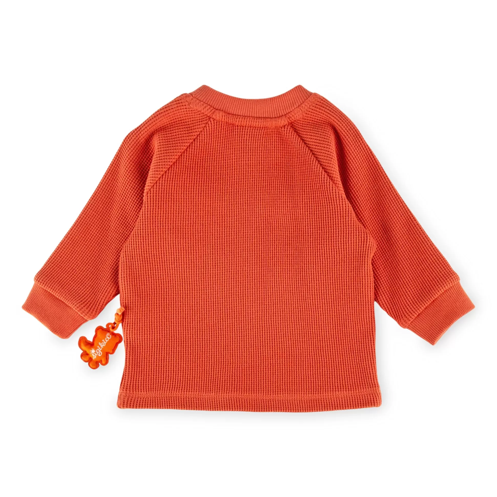 Bebe Sigikid Baby Pique Langarmshirt Mit Tiger Patch, Orangerot