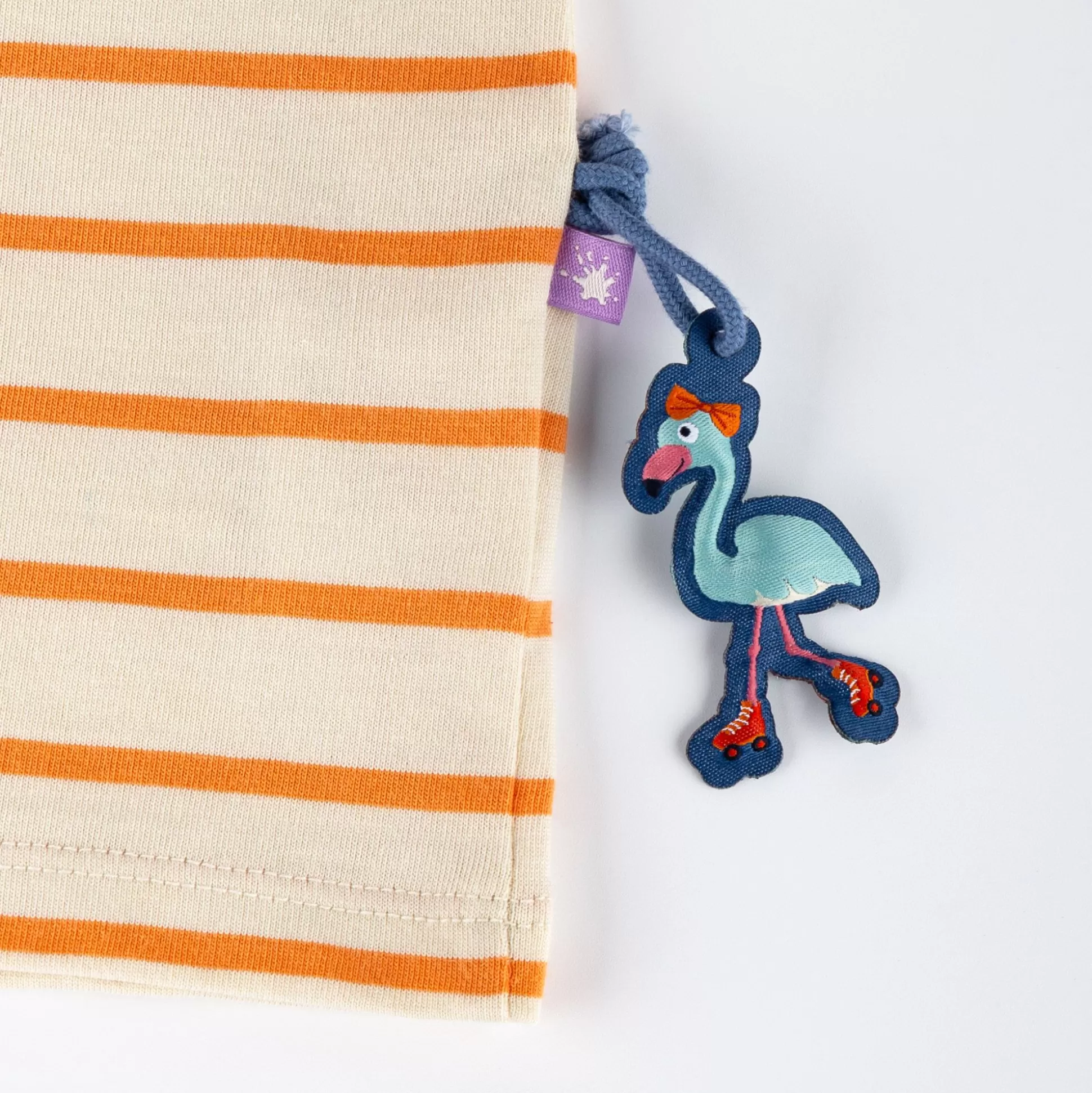 Bebe Sigikid Baby Ringel T-Shirt Flamingo, Orange-Weis