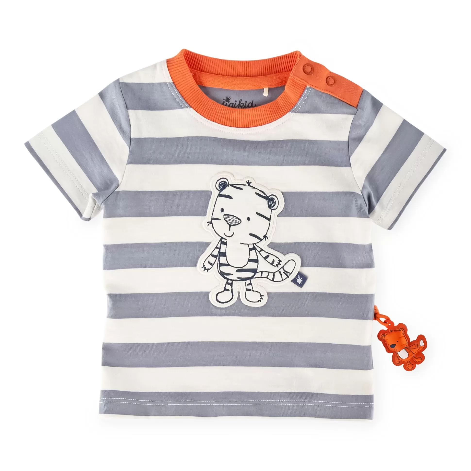 Bebe Sigikid Baby T-Shirt Mit Tiger Motiv, Weis-Grau