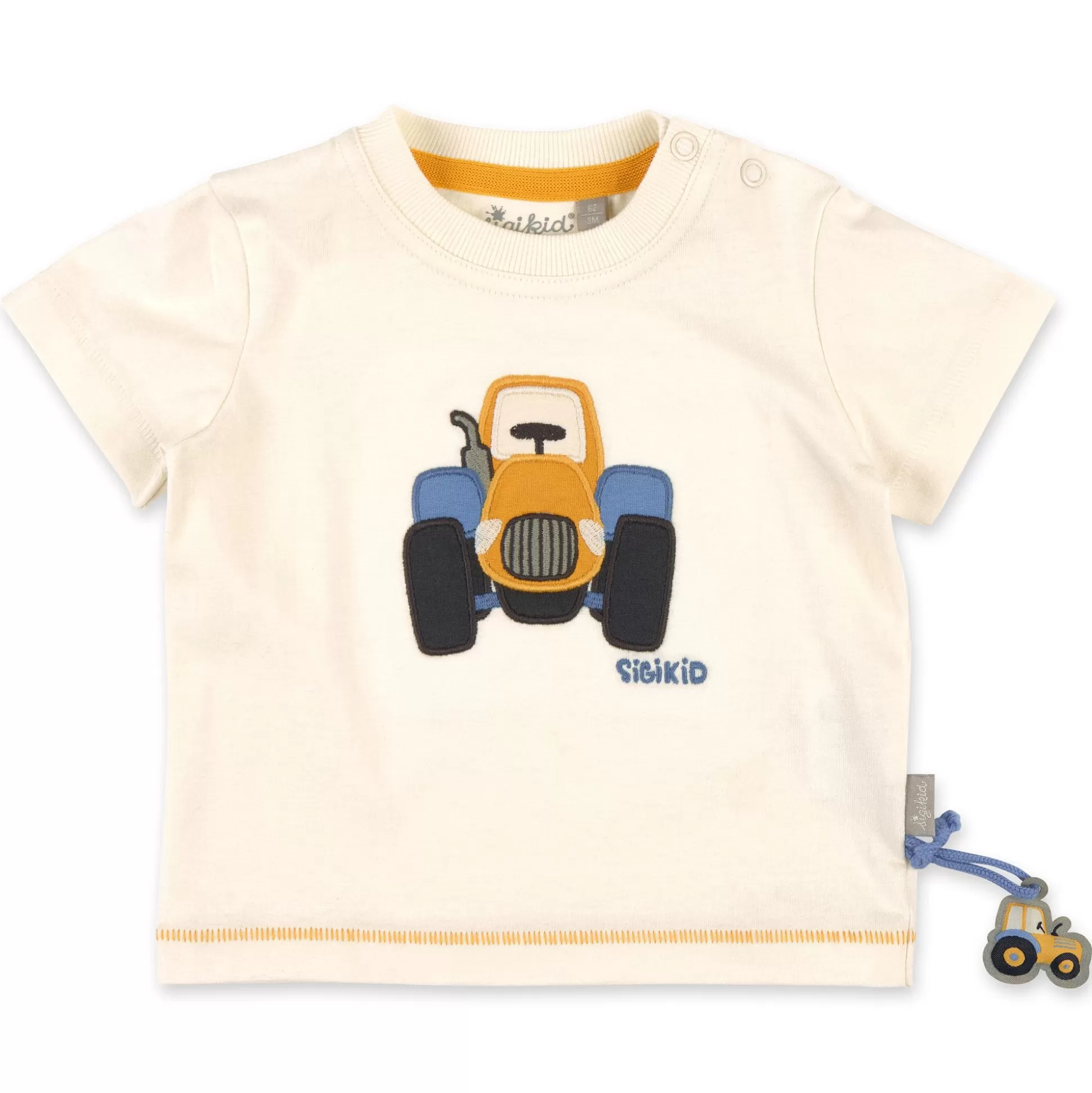 Bebe Sigikid Baby T-Shirt Traktor, Cremeweis