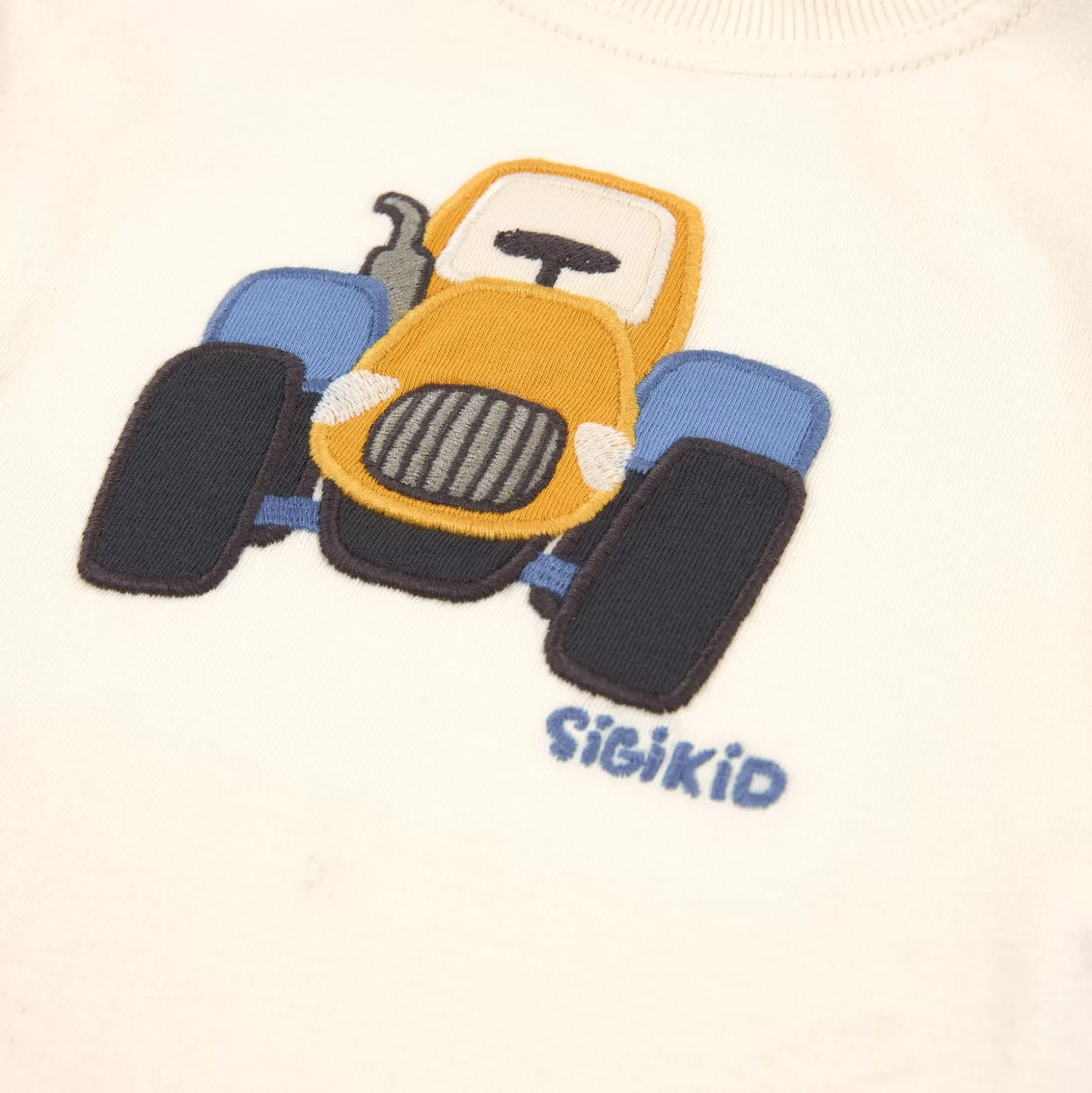 Bebe Sigikid Baby T-Shirt Traktor, Cremeweis