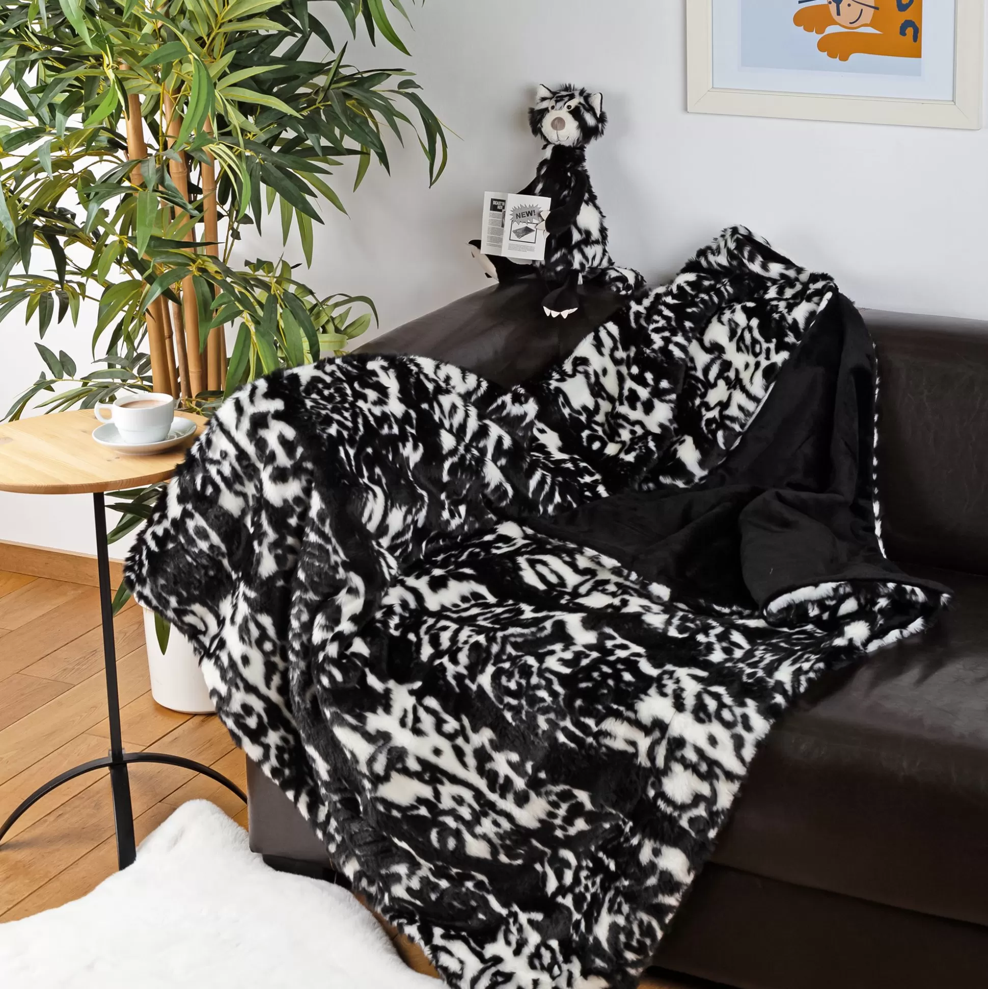 Bebe Sigikid Beasts Kuscheldecke Plusch, Schwarz/Weis
