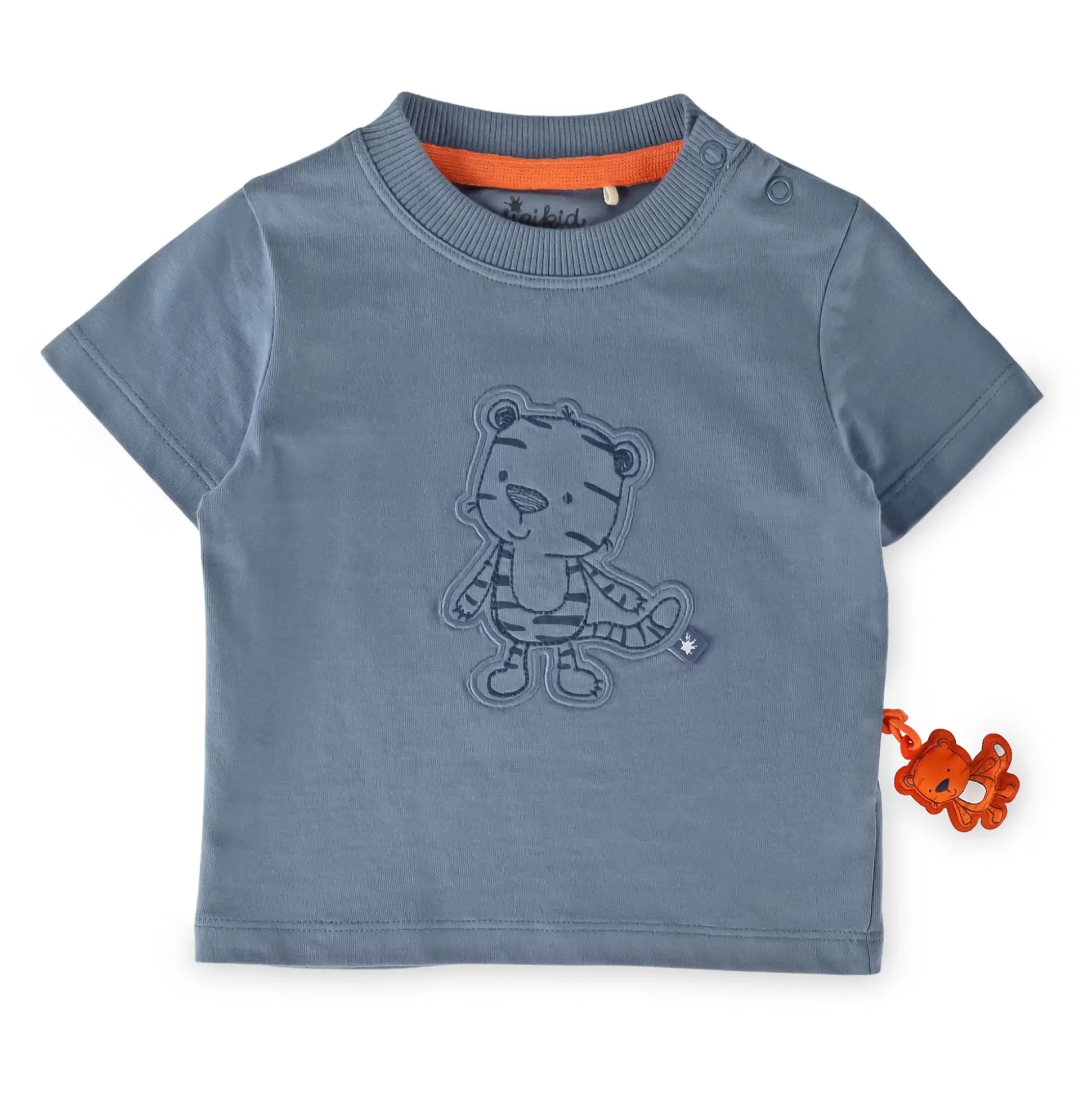 Bebe Sigikid Blaues Baby T-Shirt Mit Tiger Motiv, Blau