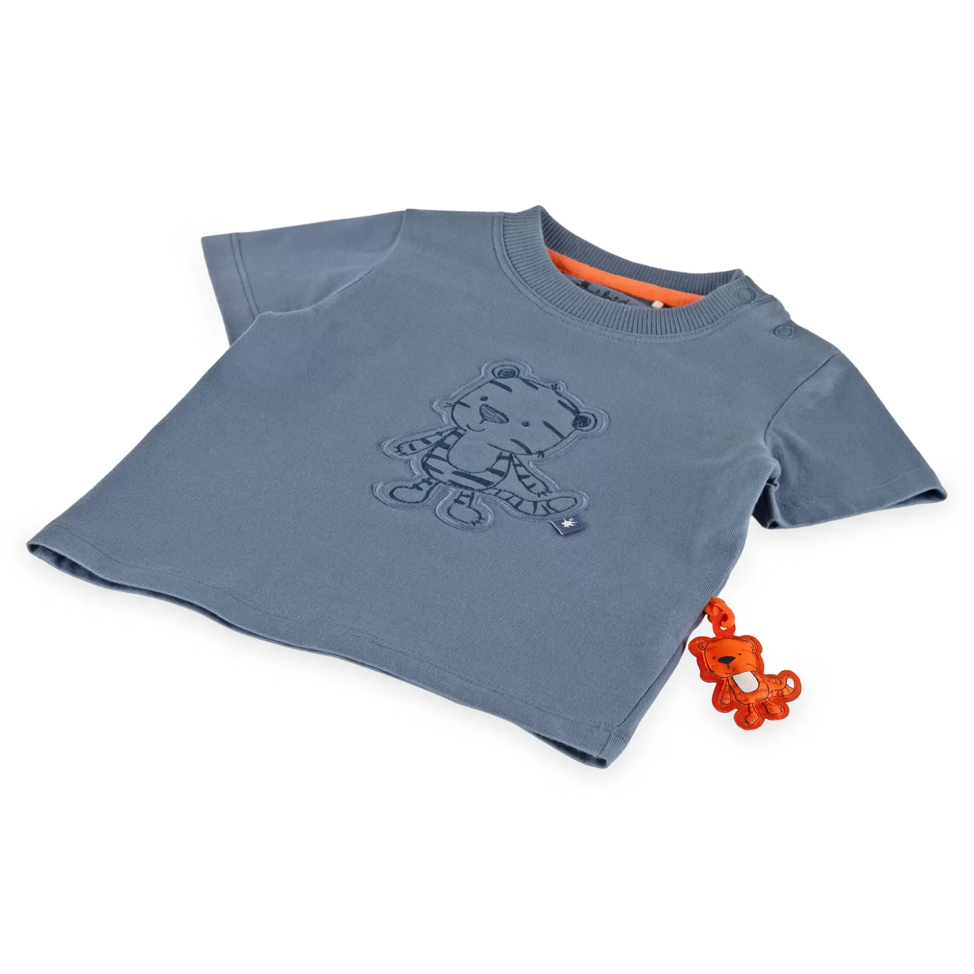 Bebe Sigikid Blaues Baby T-Shirt Mit Tiger Motiv, Blau