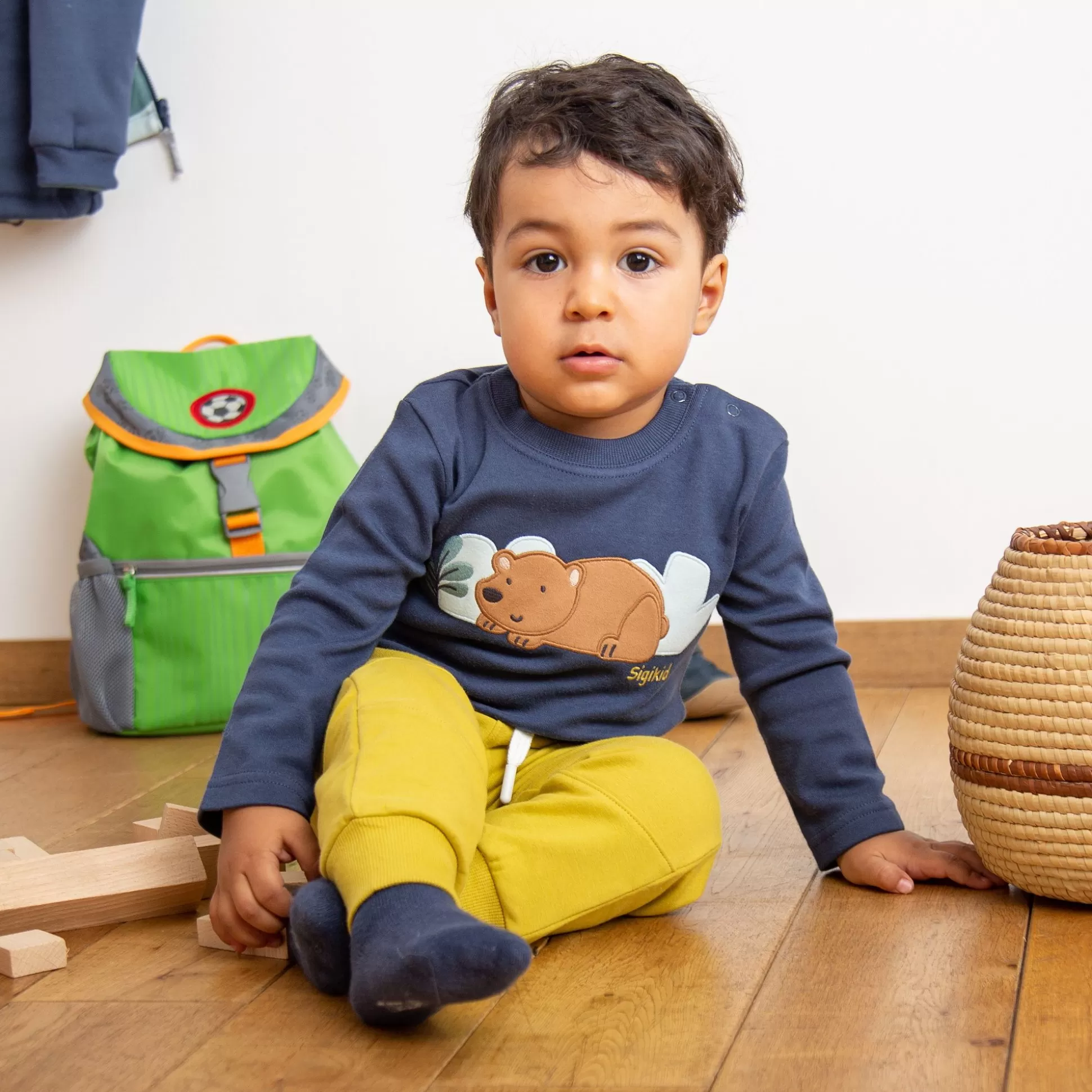 Bebe Sigikid Gelbe Baby Sweathose Mit Beinbundchen