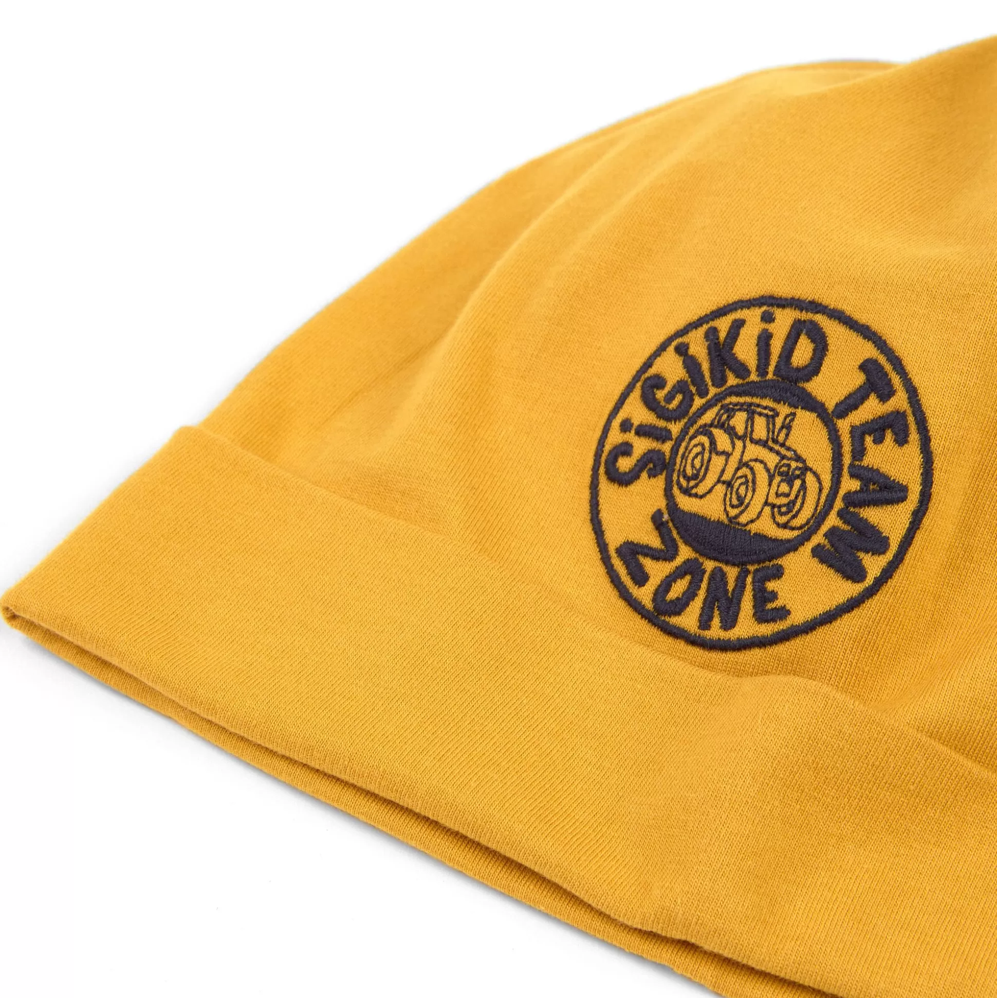 Bebe Sigikid Gelbe Kinder Beanie Mutze Traktor