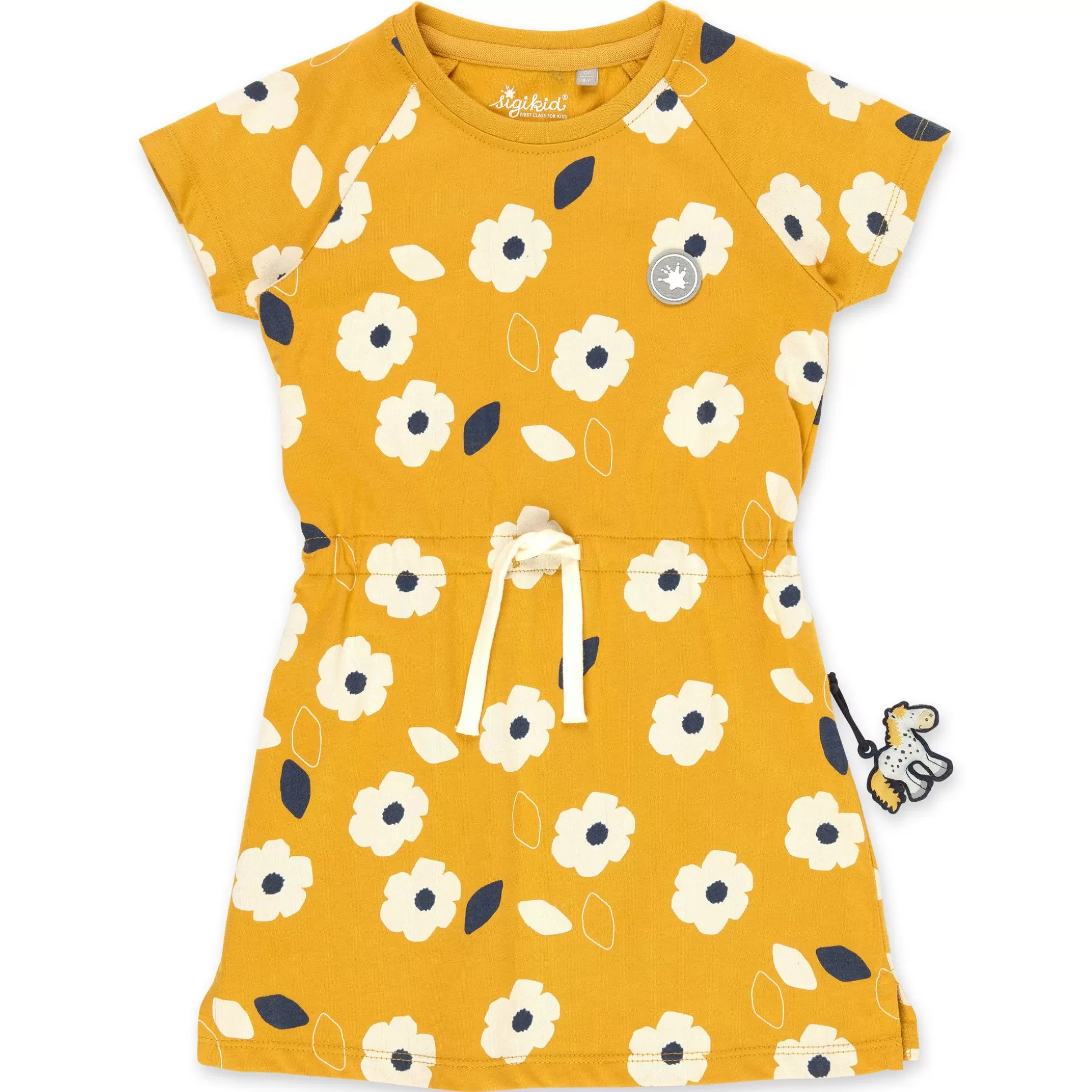 Bebe Sigikid Gelbes Kinderkleid Mit Blumchen Bedruckt