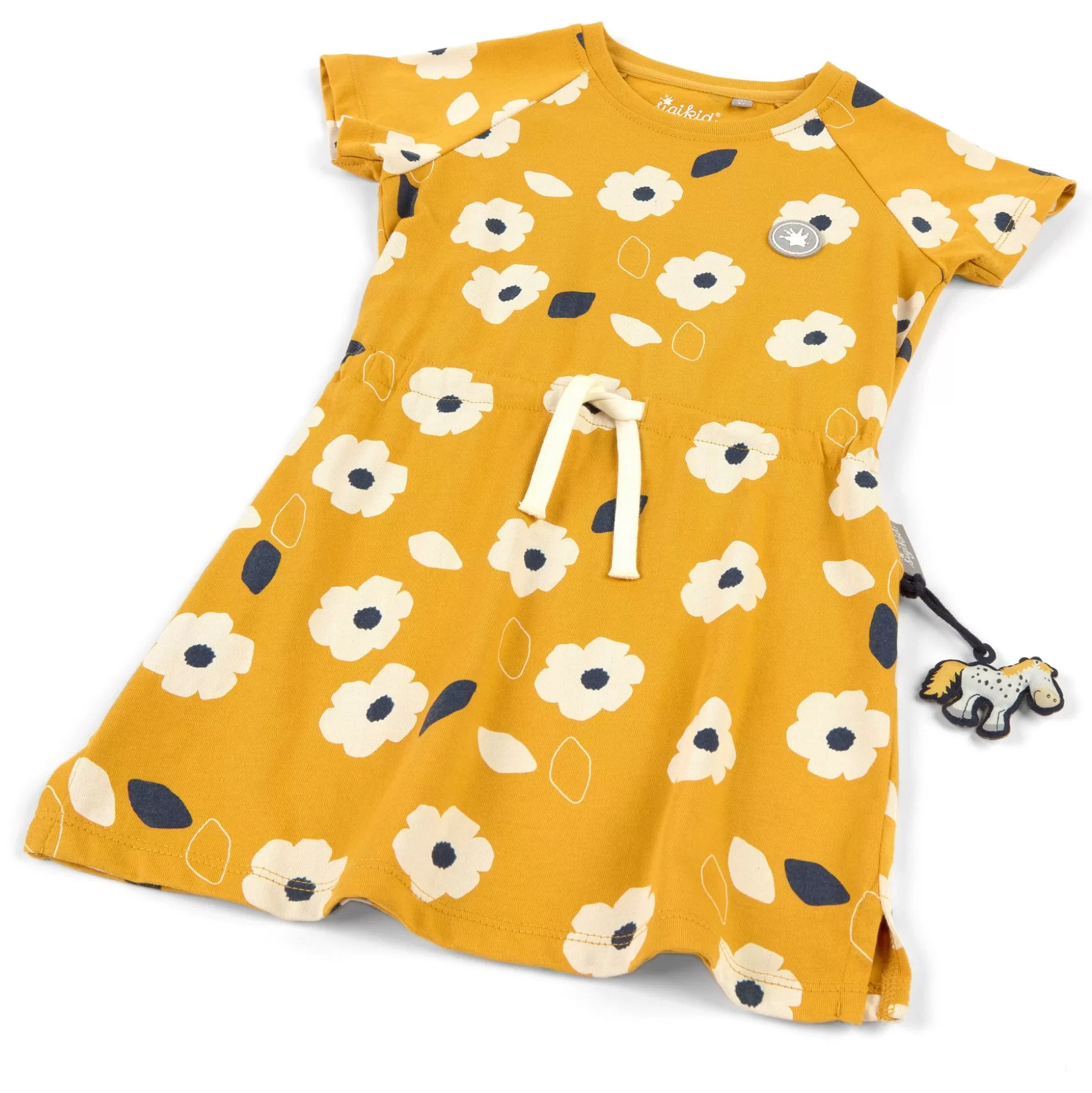 Bebe Sigikid Gelbes Kinderkleid Mit Blumchen Bedruckt