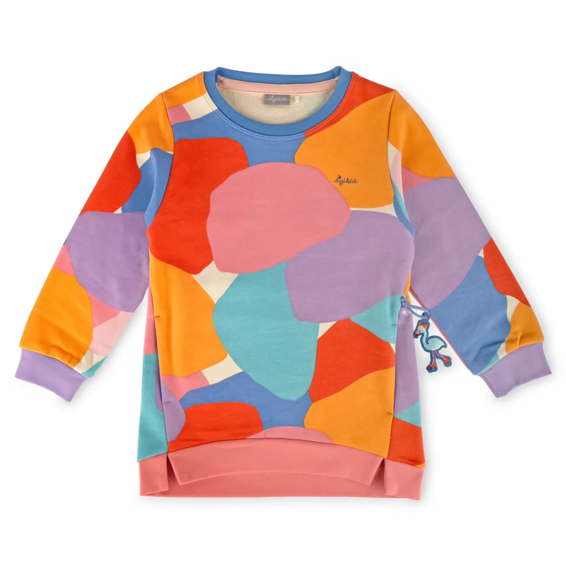 Bebe Sigikid Kinder Sweat-Longshirt Mit Taschen, Wild Flamingo