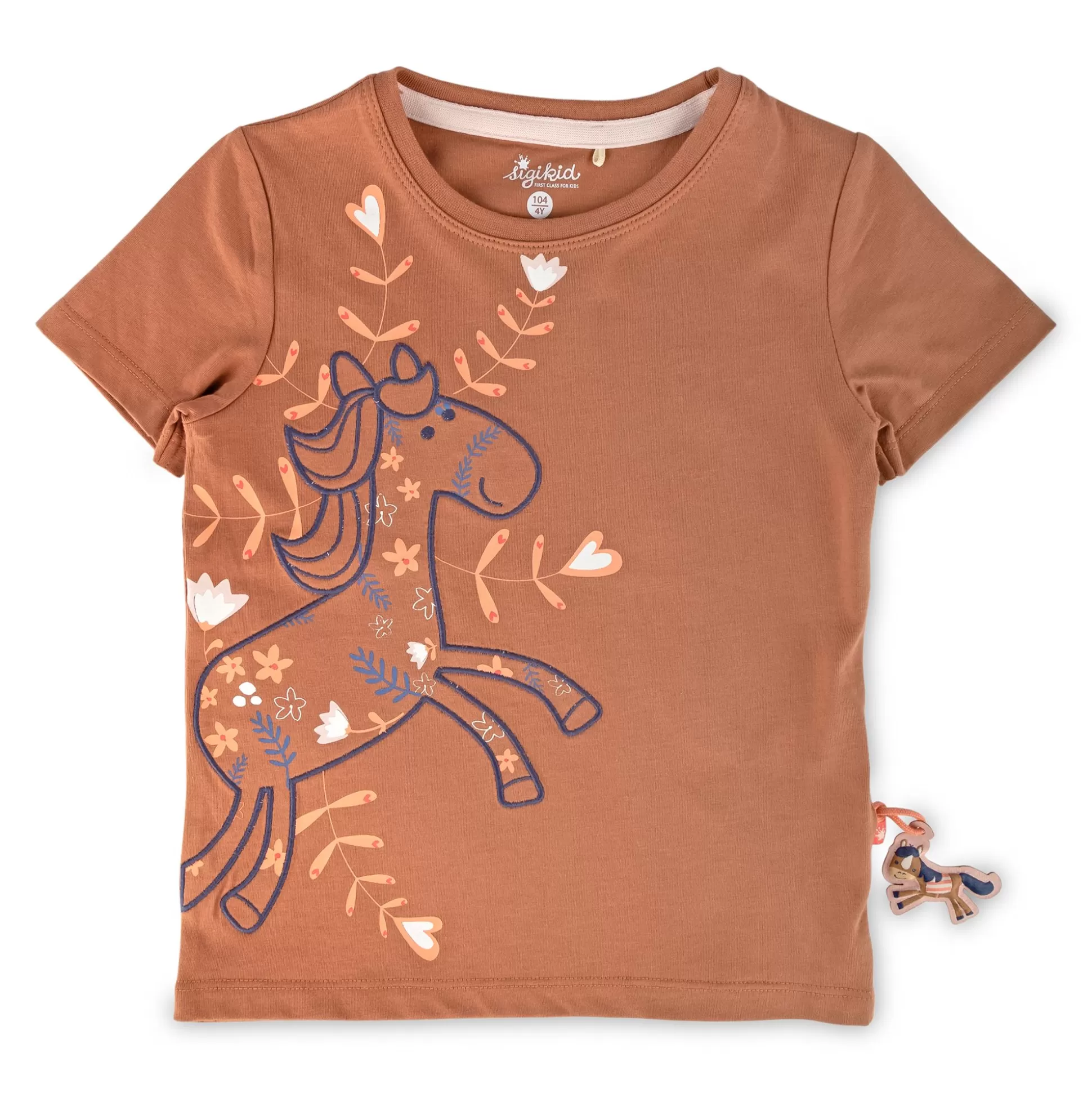 Bebe Sigikid Kinder T-Shirt Mit Pferde Motiv, Hellbraun