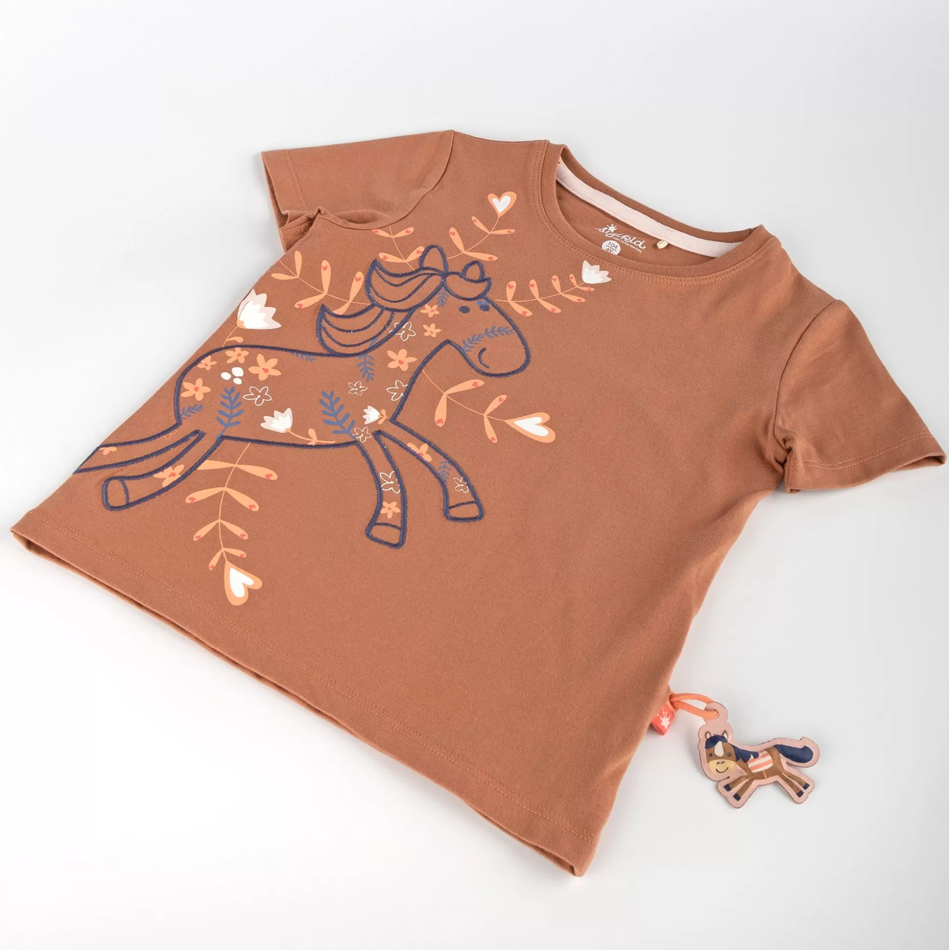 Bebe Sigikid Kinder T-Shirt Mit Pferde Motiv, Hellbraun