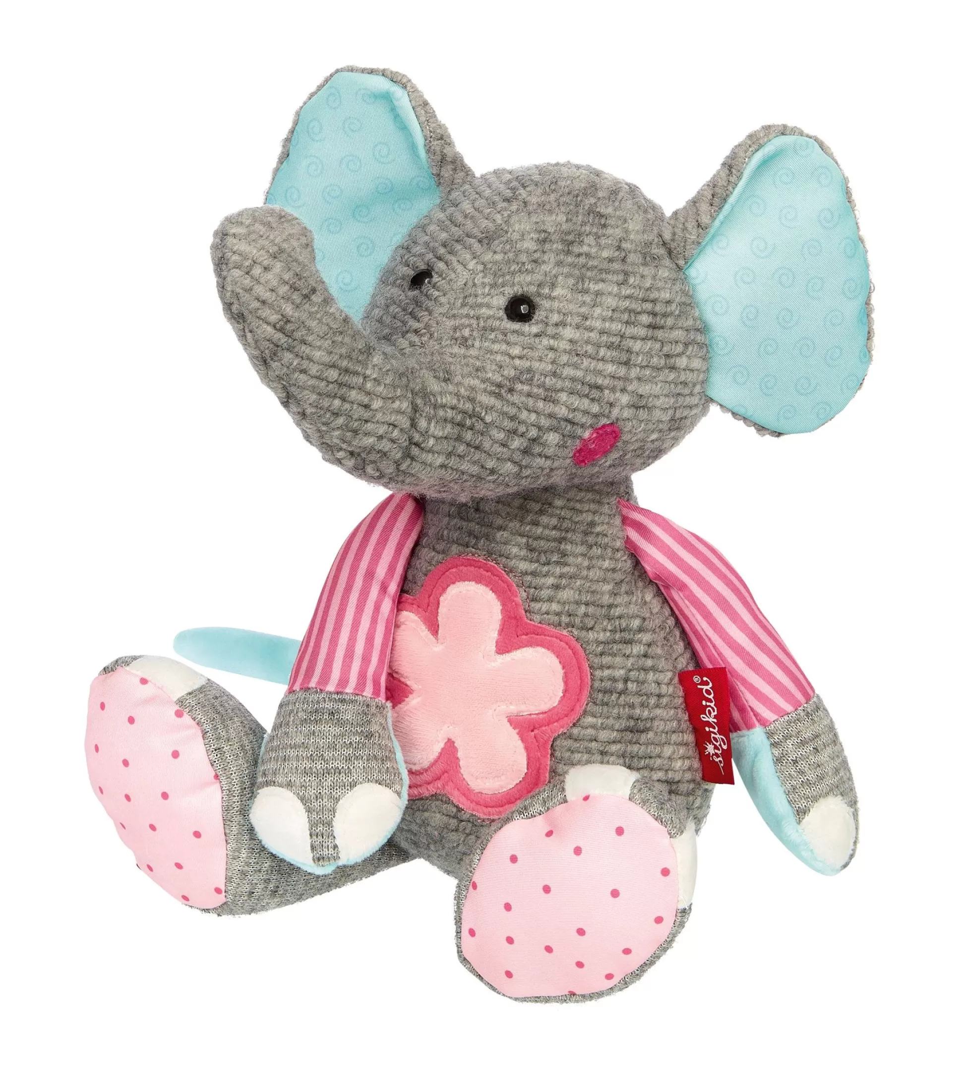 Bebe Sigikid Kuscheltier Elefant Rosa, Patchwork Sweety