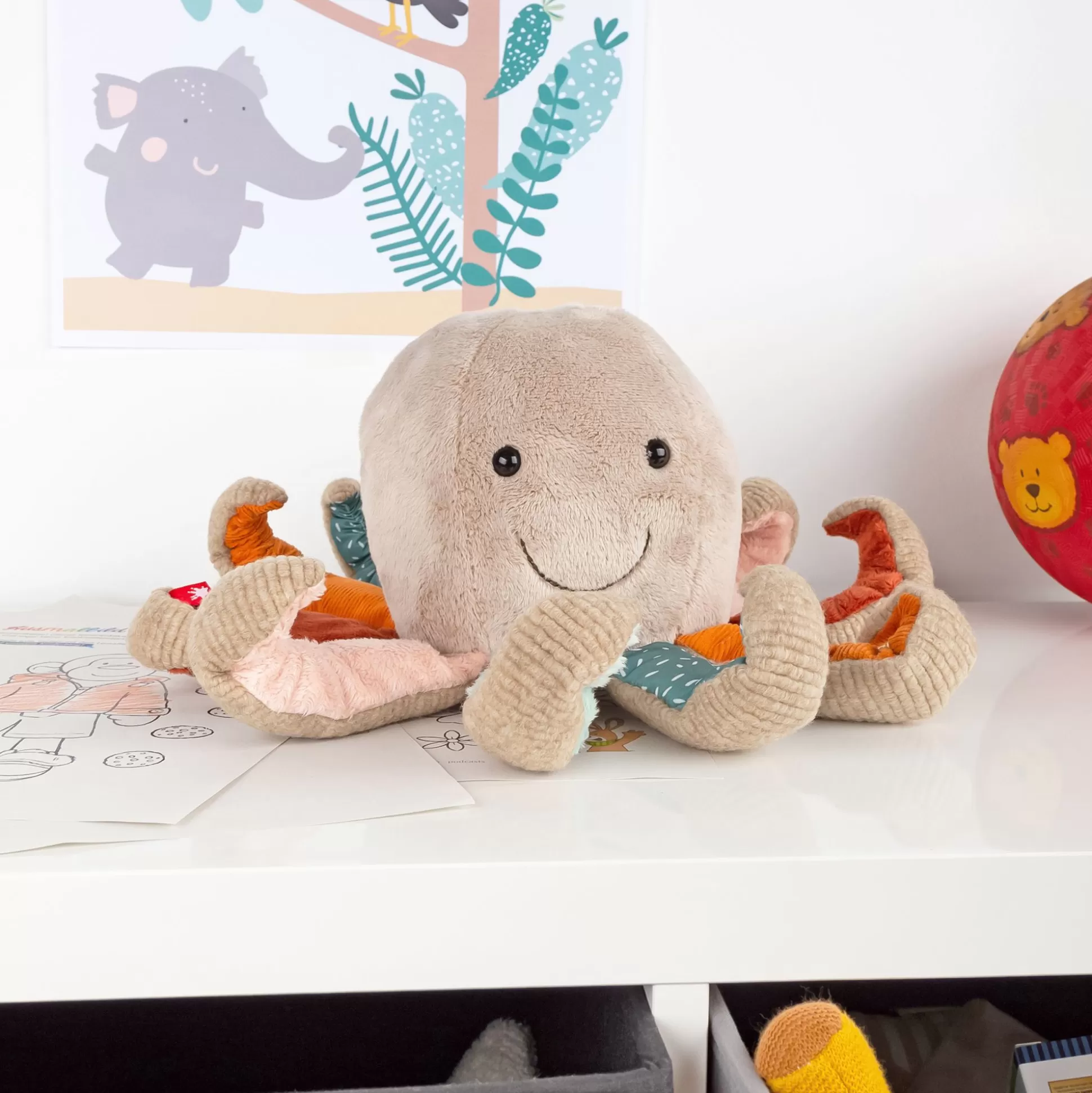 Bebe Sigikid Kuscheltier Octopus, Patchwork Sweety