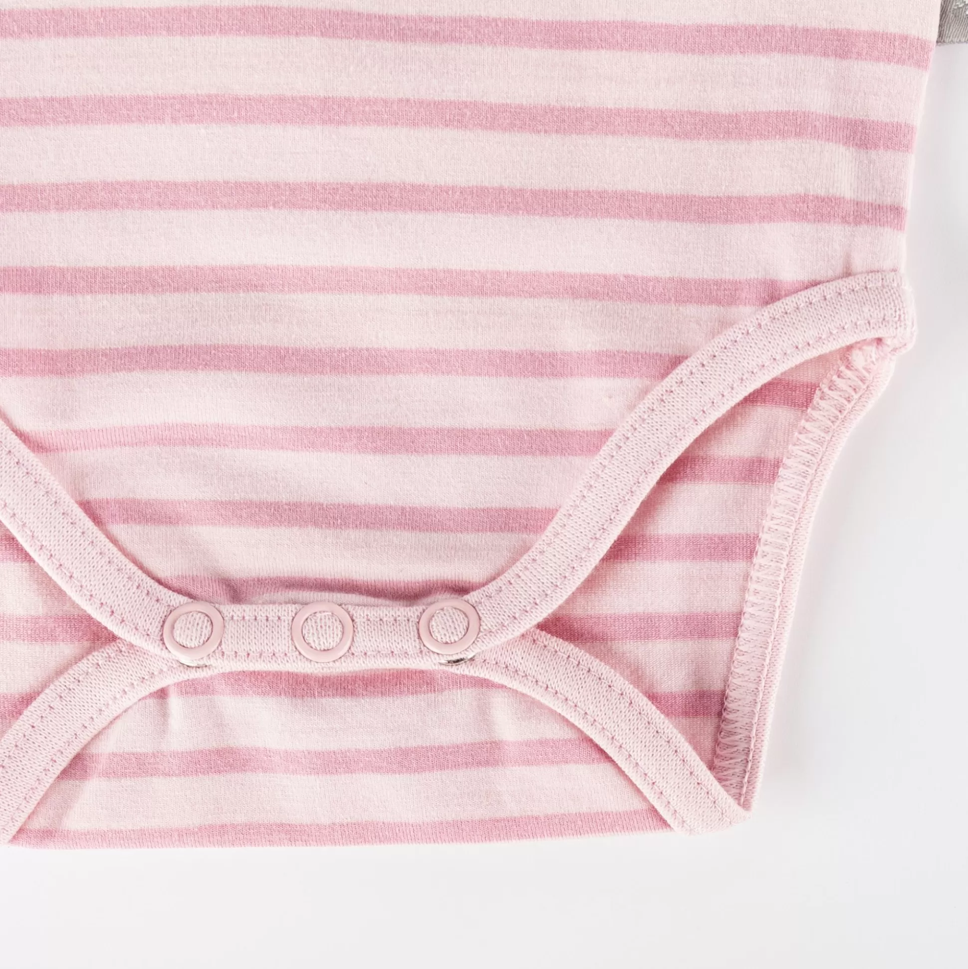 Bebe Sigikid Langarm Babybody Kronchen Bar, Rosa Geringelt