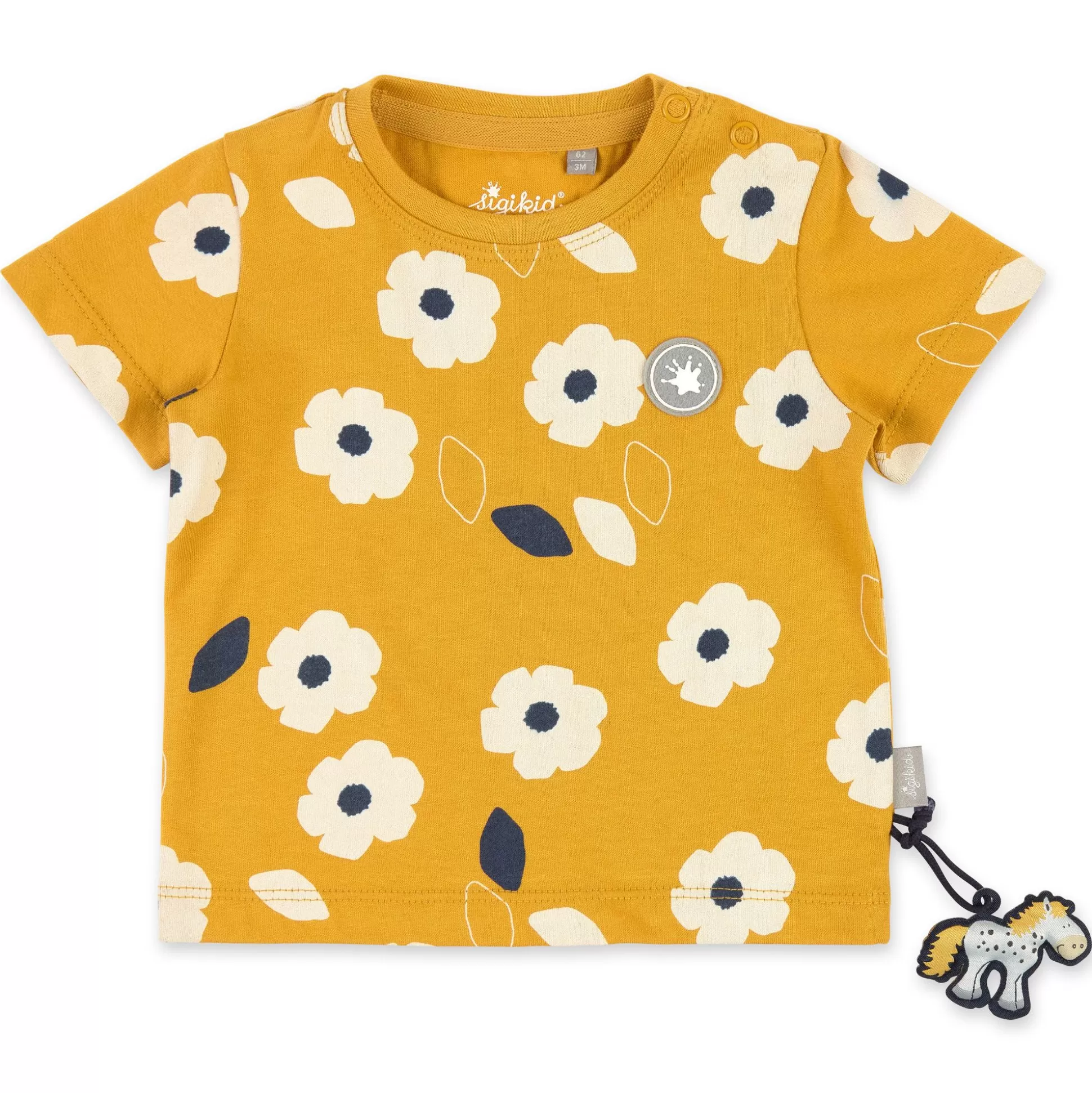 Bebe Sigikid T-Gelbes Baby T-Shirt Mit Blumchen Bedruckt