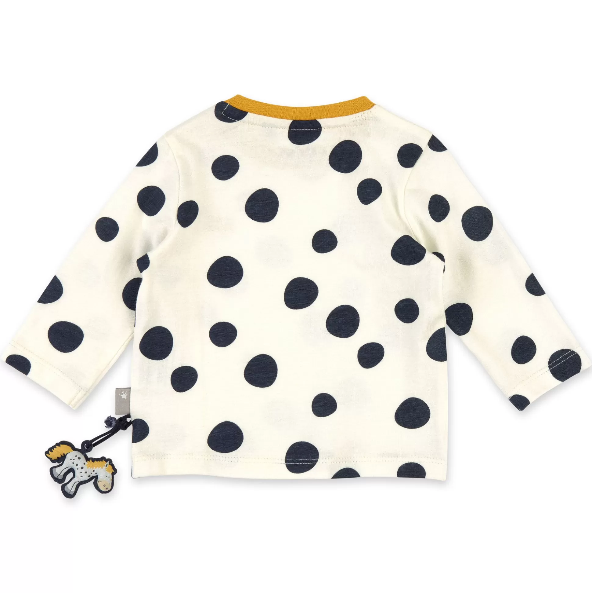 Bebe Sigikid Weises Baby Langarmshirt Mit Dunkelblauen Punkten